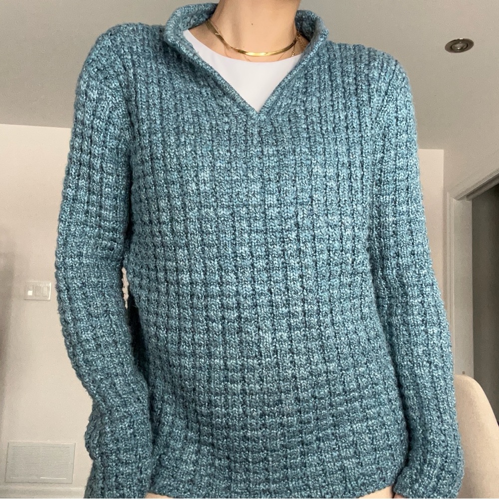 Knit textured sweater